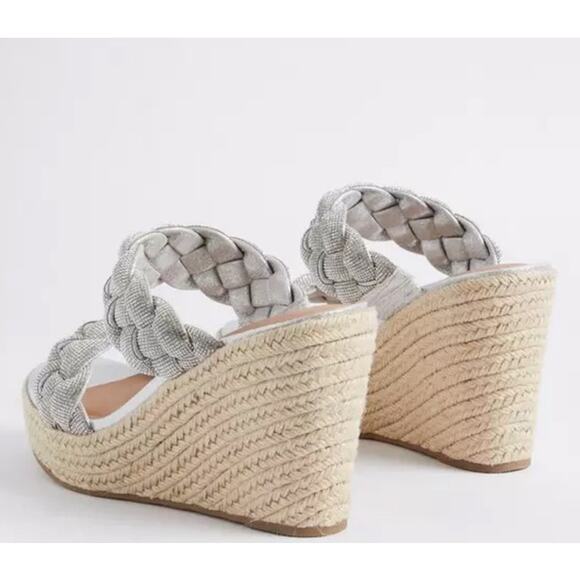 Torrid Rhinestone Braided Espadrille Platform Wedge NWT 8WW - Picture 4 of 10